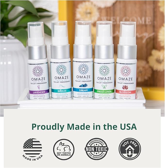 Mist N Go Refresh Toilet Spray - Bathroom Odor Eliminator & Neutralizer - Toilet & Bathroom Smell Good Spray - Blossom, Pocket Size (0.68oz x3)