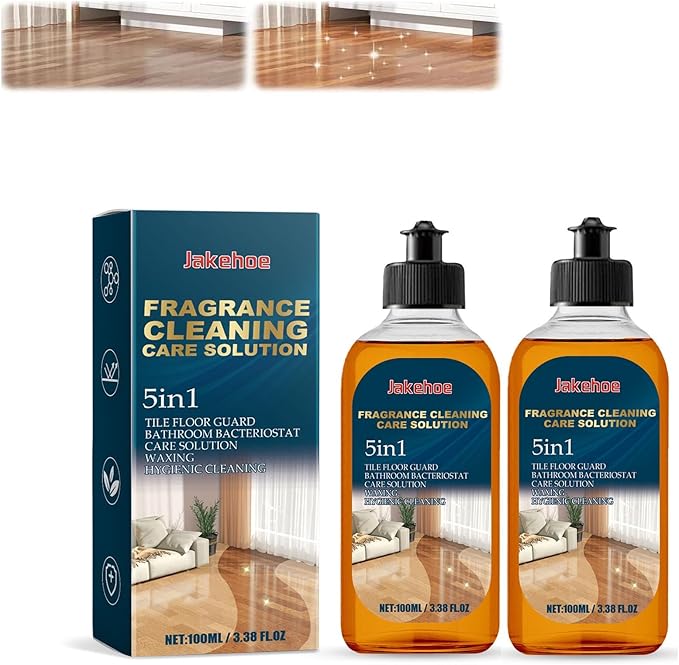 Powerful Stain Removing Floor Cleaner ， Dual-Action Stain and Odor Remover for Hardwood Floor Cleaning, Natural Shine for Mopping Home Kitchen Bathroom(2pcs)