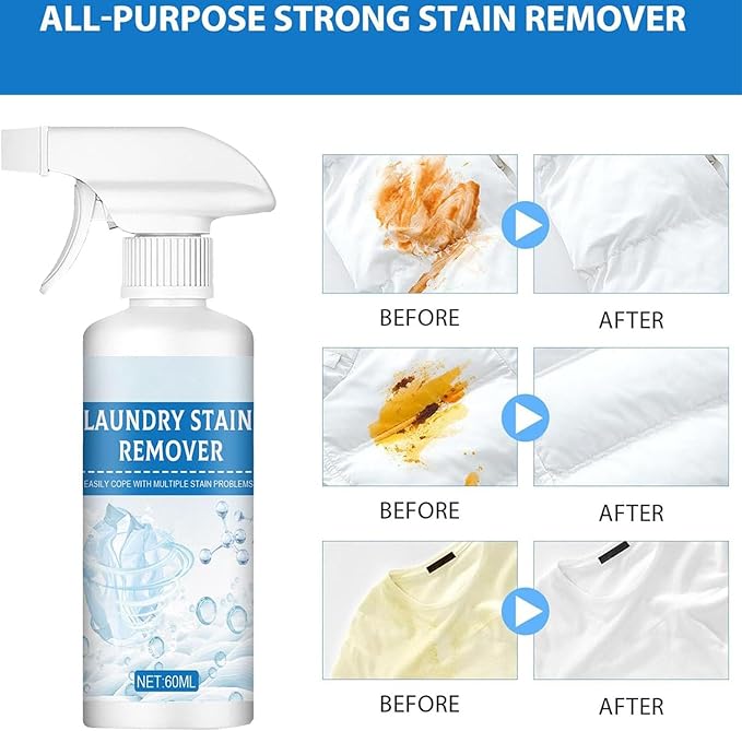 Fly Cloth Cleanse Clothing Emulsifier, Clothing Emulsifier Stain Remover, Stain Remover For Clothes Laundry, Powerful Laundry StainRemover Spray, Non Ionic Emulsifiers Cloth Cleaner (2 PCS)