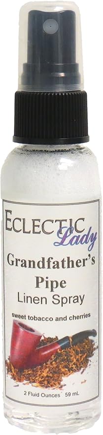 Grandfather's Pipe Linen Spray, 16 ounces - Eclectic Lady Sheet and Linen Spray - No Artificial Colors, Parabens, or Preservatives - Long-Lasting Scent for Bed, Fabric & Pillow