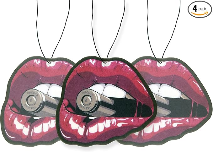 Fresh Fresheners Cute Funny Car Air Fresheners Scented With Premium Oils 4-pack (Bullet Lips)