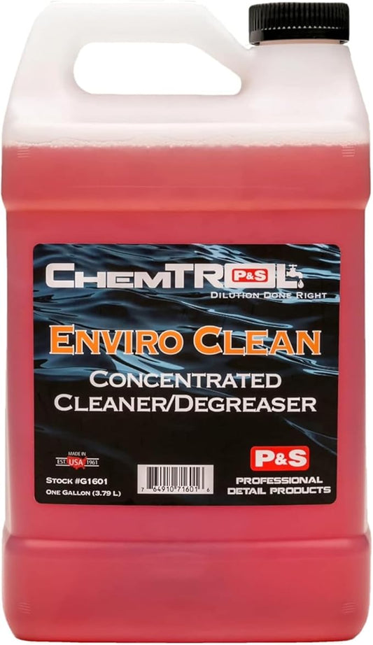 P & S PROFESSIONAL DETAIL PRODUCTS P&S Enviro-Clean Concentrated Cleaner & Degreaser – Citrus-Based Biodegradable Heavy Duty Cleaner for Cars, Engines, Wheels, Carpet & Vinyl