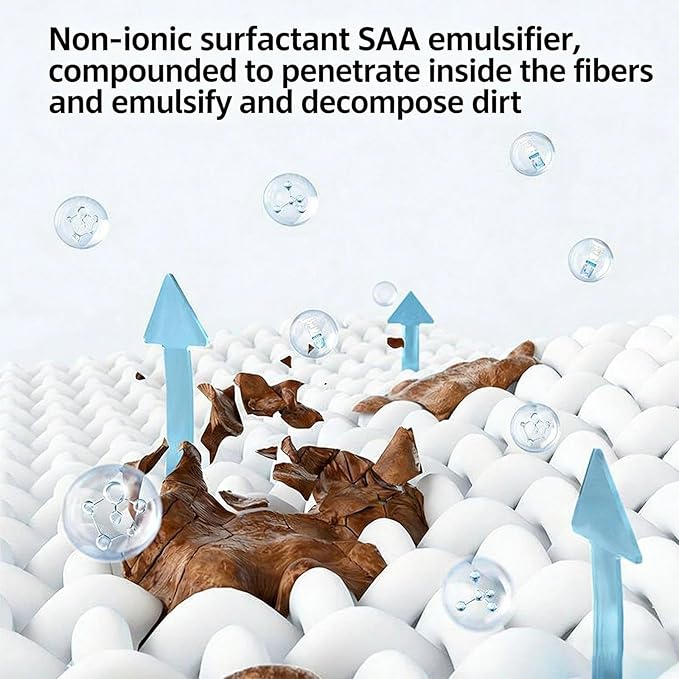 Clothing Emulsifier Stain Remover, 300ML Non Ionic Laundry Pre-Treatment Spray, Powerful Oil & Grease Stain Remover for Clothes and Shoes, Active Enzyme Fabric Cleaner for Food, Dirt (2PCS)