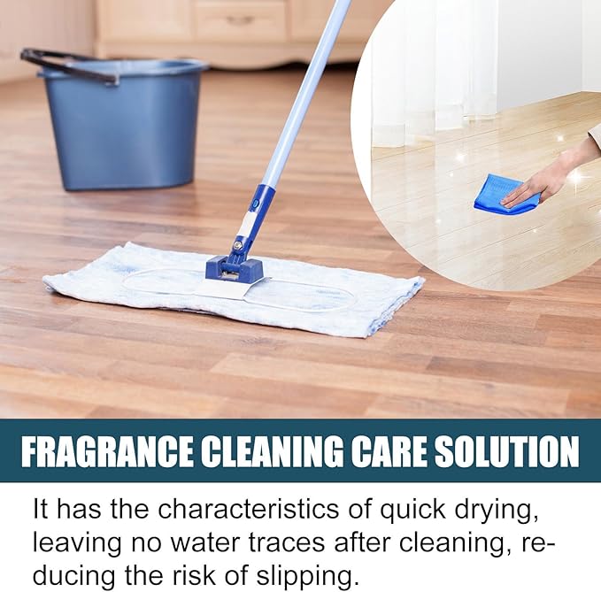 5 in 1 Floor Cleaner, Fragrance Cleaning Care Solution, Fast-Drying Floor Cleaner with Prebiotic-Inspired Formula, Stain and Odor Removal, Low-Residue Shine (2PCS)