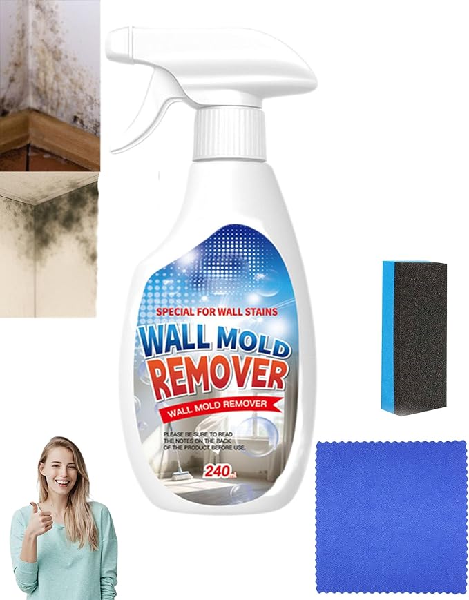 Highly Effective Removal Spray, 8.12 Fl.Oz Wall Cleaner Spray, 2026 New Multifunctional Cleaning Solution, Powerful Stain Remover for Wood, Tile, Fabric, Kitchen & Bathroom Surfaces (1PC)