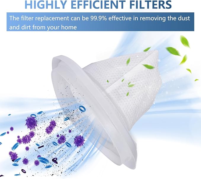 4 Pack HNVCF10 Filter Replacement for Black and Decker Dustbuster Hand Vacuum HNVC220BCZ01, HNVC215B10, HNVC215B12, HNVC115B22, HNVC220BCP07, HNVC115J06, HNVC115J22, HNVC115JB06, HNVC220BCZ00