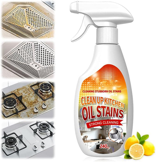 Clean Up Kitchen Oil Stains Spray,Kitchen Spray Cleaner,All-Purpose Cleaning Spray for Kitchens,Multi-purpose Oils Stain Cleaner,Clean Up Kitchens Oil Stains (240ml)