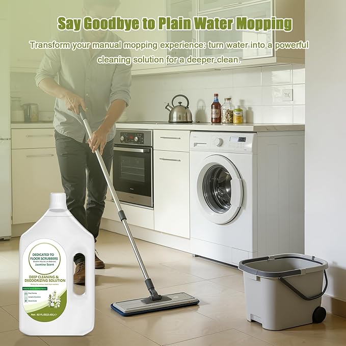 82 FL OZ/2.42 L Jasmine Scent Floor Cleaning Solution Compatible with Tineco iFLOOR 2/3/5 & FLOOR ONE S3/S5/S6/S7 PRO, Floor Cleaner Refill for All Cordless Wet/Dry Vacuum & Robot Vacuums Mop