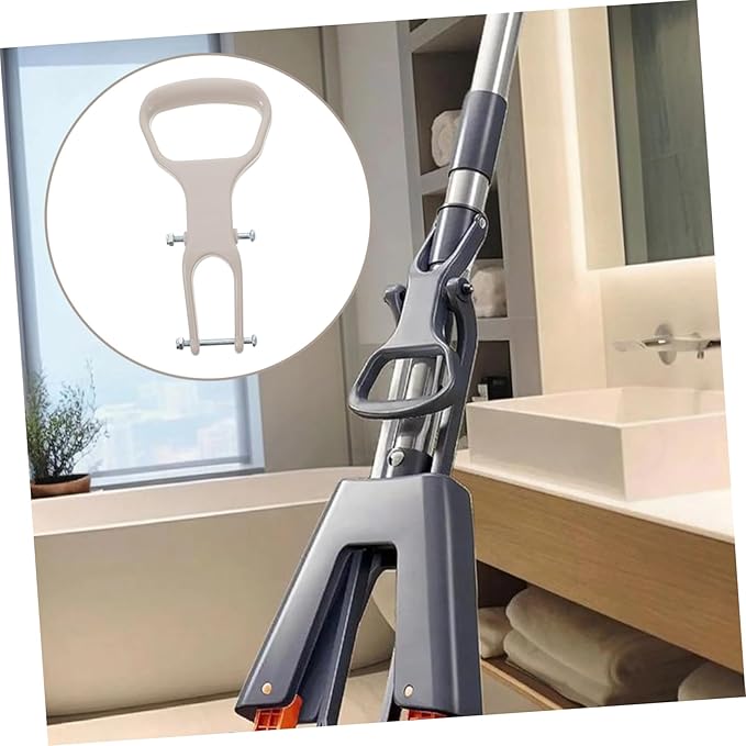 Happyyami 1 Set Replacement Mop Handle Plastic Squeezer with Pull Ring Design for Sponge Mops Easy Installation Distance Efficient Water Squeezing Household Cleaning