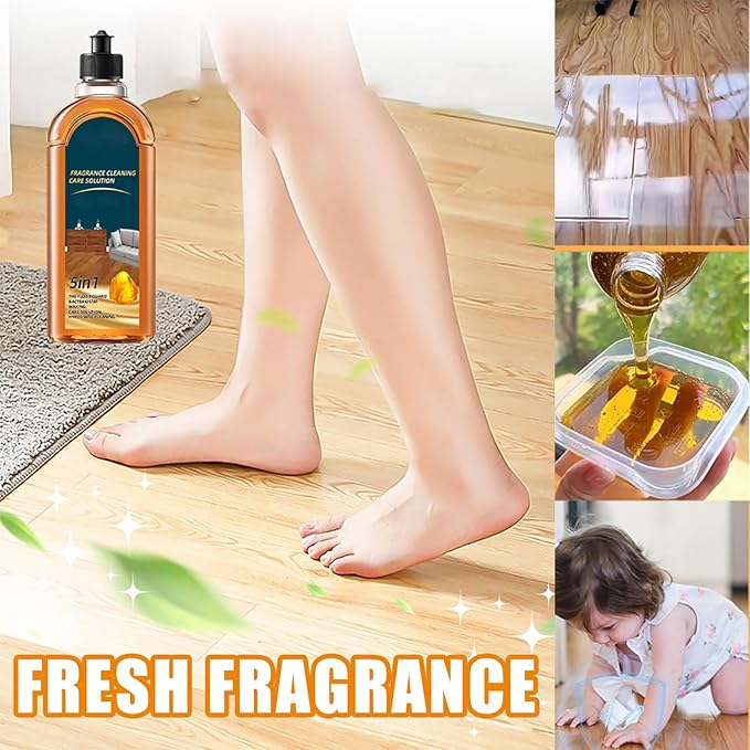 XIRUJNFD 5 in 1 Floor Cleaner, Fragrance Cleaning Care Solution, for Wood Floor, Marble Floor, Wooden Furniture-Long Lasting Fragrance (2)