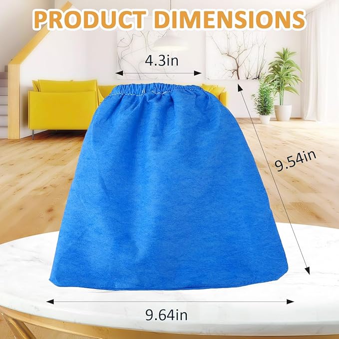 3 pcs Cloth Filter Bag for Armor All AA256 AA255 2.5 Gallon Shop VAC Microlined