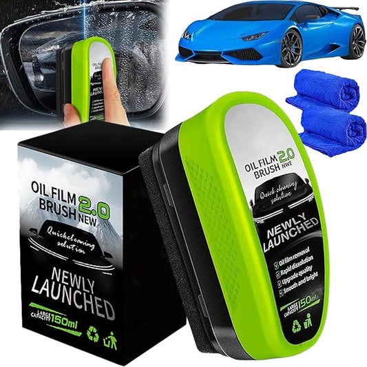 Carmoody Window Cleaner, Clearview Shield Automotive Windshield Glass Oil Film Cleaning Brush, Versatile Reusable Glass Cleaner, Improves Clarity Prevents Rain Fog(1, 1pc)