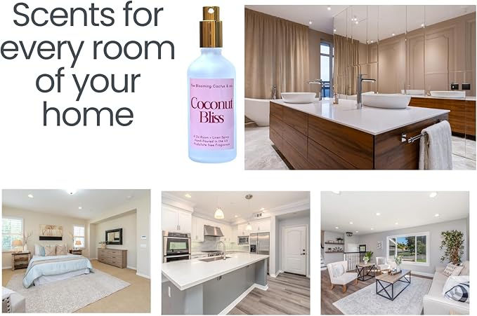 The Blooming Cactus & Co. Home | Linen | Room Spray - Air Freshener - Odor Eliminator - Car Air Freshener - Fabric Refresher - Mist Hand Poured - Made in USA – (Fleur D'Oranger)