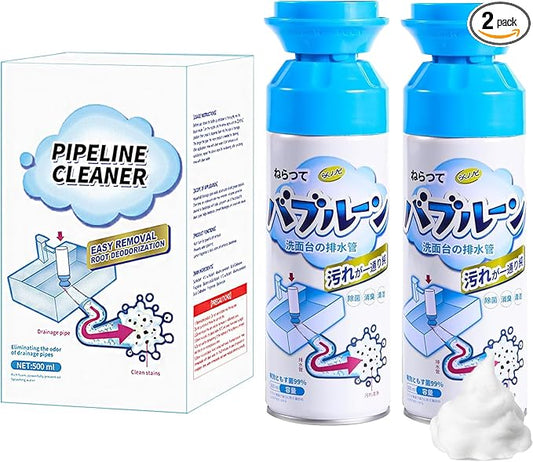 Foaming Drain Cleaner, Sink Cleaner and Deodorizer,Wild Tornado Drain Clog Remover for Kitchen Sinks, Shower Drains, Tubs (2pcs)