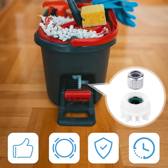 8pcs Spin Bucket Mop Replacement, Spin Mop Replacement Parts Mop Pedal Broom Spin Replacement for O-Cedar, Vileda and More Rotation Mop