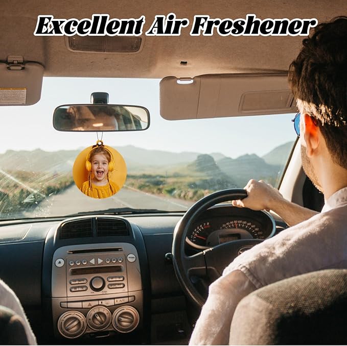Generic Custom Logo Air Fresheners Bulk, Wholesale Personalized Double-Sided Car Air Fresheners with Picture Photo Text/Logo with Scents (10 Pack)