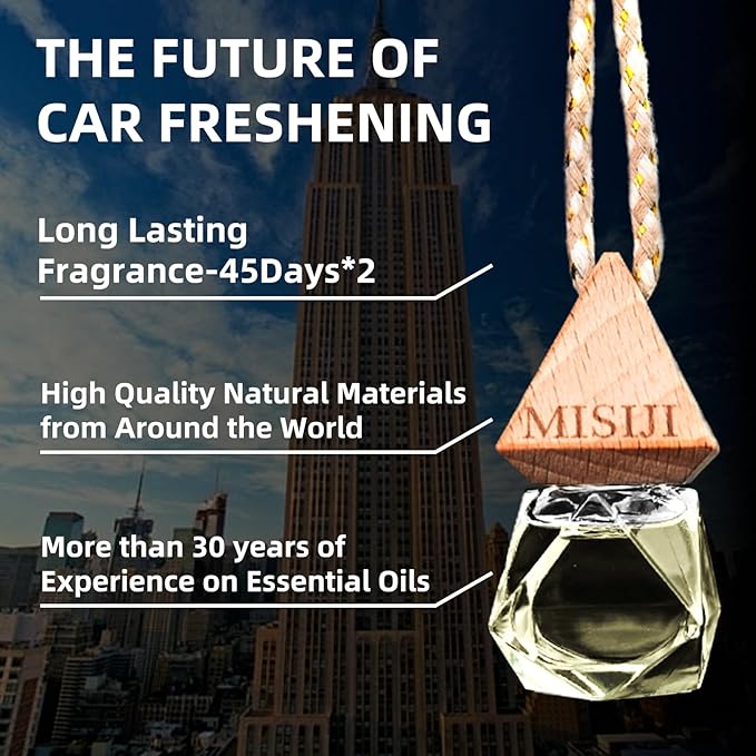 Hanging Car Air Freshener-Empire State,Long Lasting Fragrance Car Scents,Car Decorations
