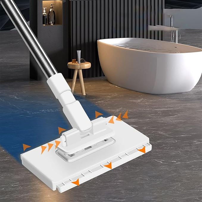 Zero Touch Mini Mop, 2026 Upgraded Lazy Mop with 4 Reusable Cloths, Wet and Dry, Detachable Press Clamp Wipes Cleaner Aid for Hardwood, Tile, Marble