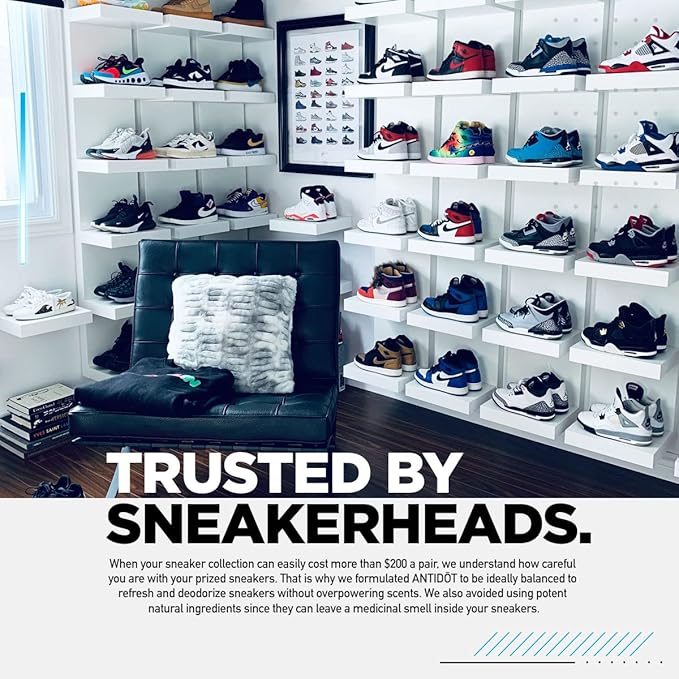 Shoe Deodorizer for Sneakerheads by ANTIDOT - Advanced Shoe Freshener Spray Collection | Shoe Odor Neutralizing Formula (Astro Punch)