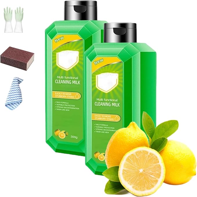 Cleaning Milk House Cleaner, Powerful Multifunctional Concentrated Cleansing Lotion, Multi Scene Cleansing Milk, Multifunctional Oil Cleaning Agent, For Household Kitchen to Heavy Oil Stains (2)