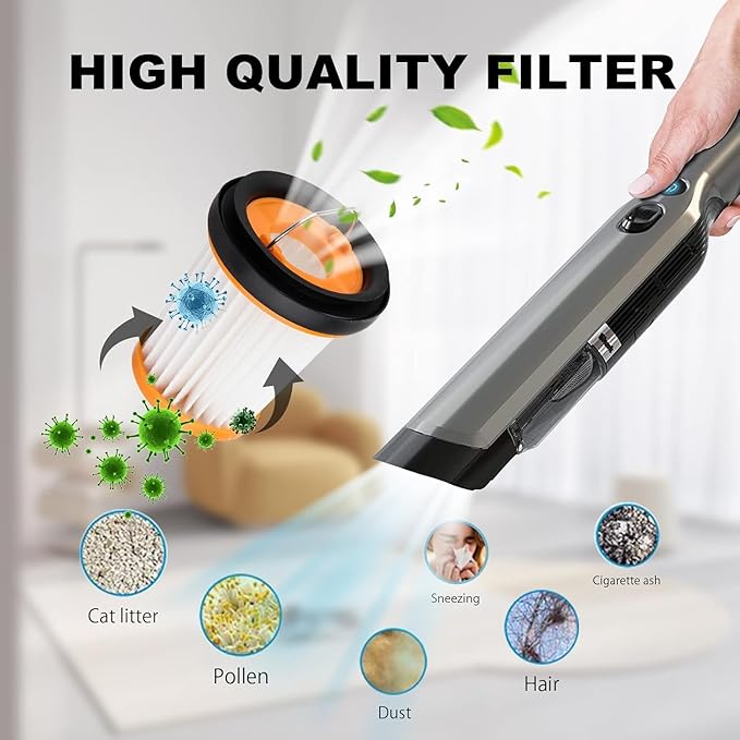 Replacement Vacuum Filter Compatible with Shark Wandvac ION W1 S87 Cordless Handheld Stick Vacuum WV201, WV200, WV205, WV220 - Replace Part XHFWV200-8 Pack