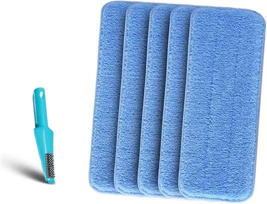 5pcs Mop Cloth Water Spraying Cleaning Pads for Efficient Dust Removal Corners Bathrooms and Kitchens Space-Saving Easy to Store