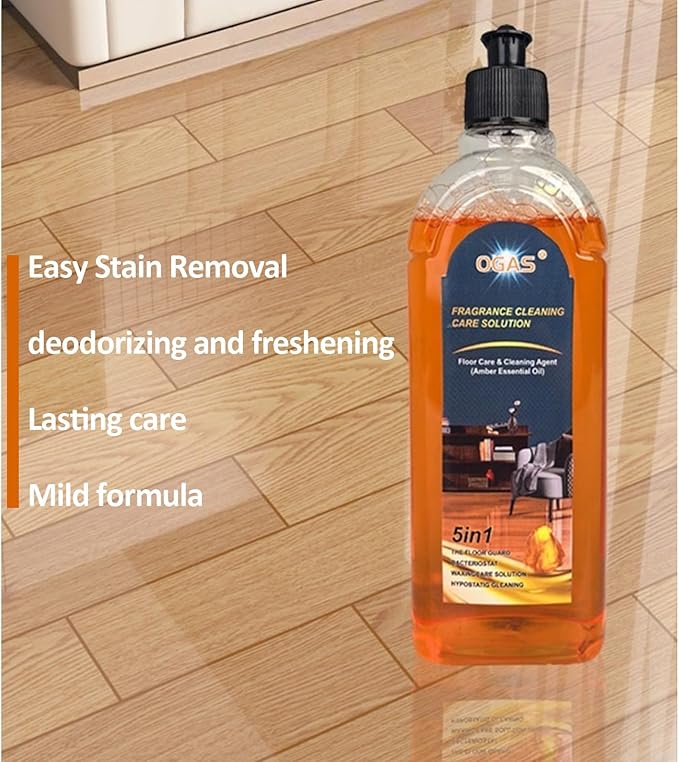 Multipurpose Floor Cleaner - Deep Stain Removal, Deodorizing & Floor Protection - Quick Drying, No Residue/Streak-Free, No Secondary Cleaning for Home Office Commercial Floors(OGAS地板清洁剂100ML)