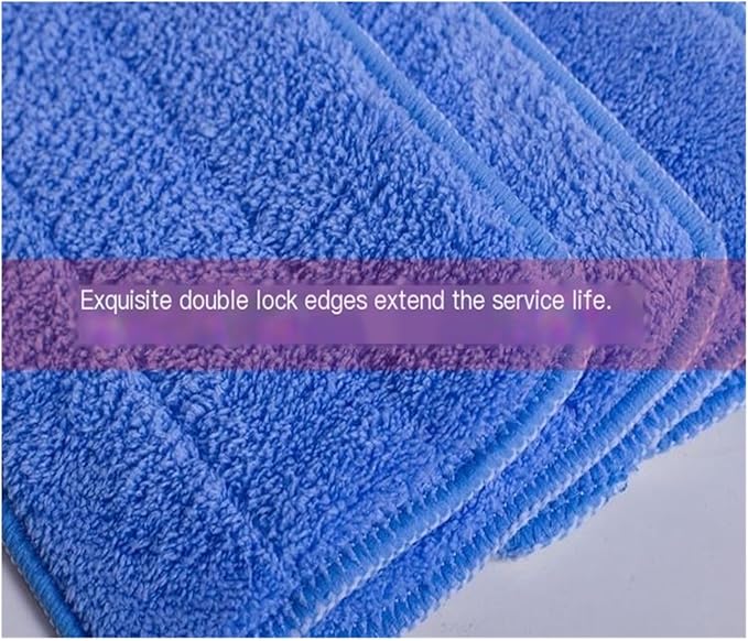 5-Pack Washable Microfiber Mop Pads, Large Size (16.5"x4.7"), Reusable Refills for Spin Mop and Flat, Applicable to Hardwood Floors(Medium)