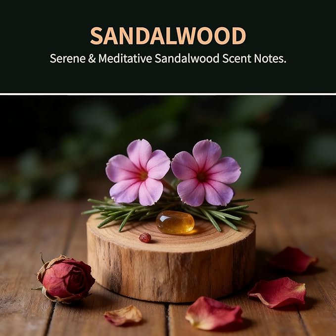 Car Air Freshener Hanging 2 Pack, Sandalwood Scent Essential Oil Diffuser Long Lasting Up to 150 Days, Cute Car Accessories with 2 Vent Clip for Women Men Gift, Odor Eliminator