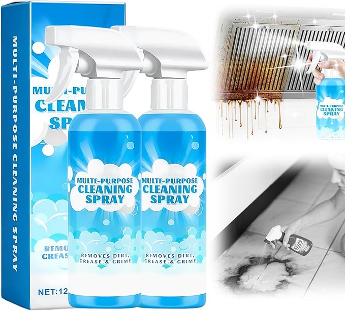 Multifunctional Powerful Spray Kitchen Foam Cleaner, 2026 New Multi-Purpose Cleaning Spray, Easy-To-Use Grease Remover For Kitchen, Fast-Acting Tile Cleaner For Families (2)