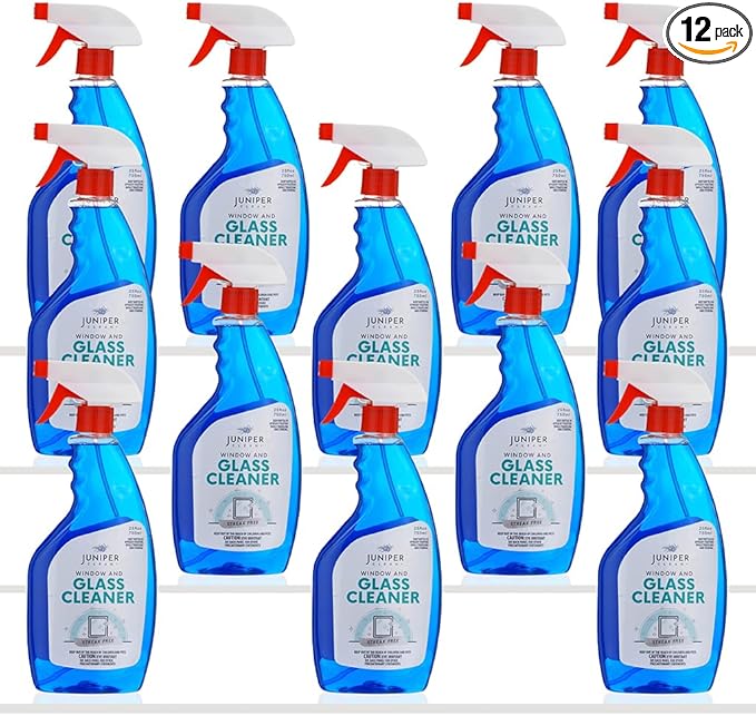 Glass and Window Cleaner Trigger Spray Bottle, 25 Fl Oz (Pack of 12)