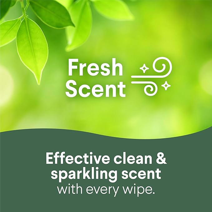 Clorox Disinfecting Cleaning Wipes for Spring Cleaning & Allergy Season, Bleach Free, Fresh Scent and Crisp Lemon, 75 Count Each, Pack of 3