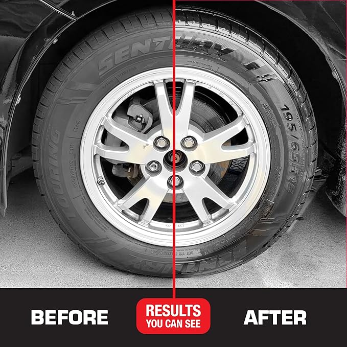 Black Magic 120270 Tire Wet Spray, Weather & Rinse-Resistant Formula that leaves Tires looking Wet, Black & Glossy in One Spray, 14.5 Fl. Oz. (Pack of 2)