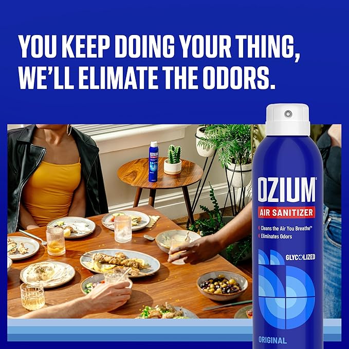 Ozium 3.5 Oz. Air Sanitizer & Odor Eliminator for Homes, Cars, Offices and More, Original Scent, 4 Pack
