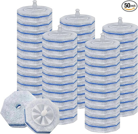 50 Count Toilet Bowl Wand Refills for Clorox, Upgrade Replacement Heads, Compatible with Clorox Toilet Wand Refills for Efficient Cleaning