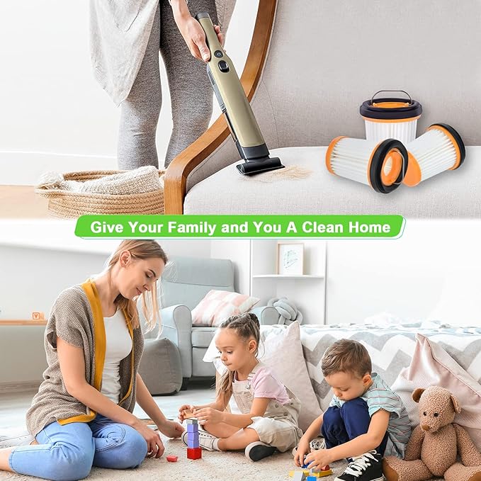8 Pack WV201 Fiter Replacement for Shark Wandvac Handheld Cordless Vacuum WV200, WV251, WV250, WV205, WV221, WV201, WV203, WV220, UV200CCO, Compare to Part # XHFWV200