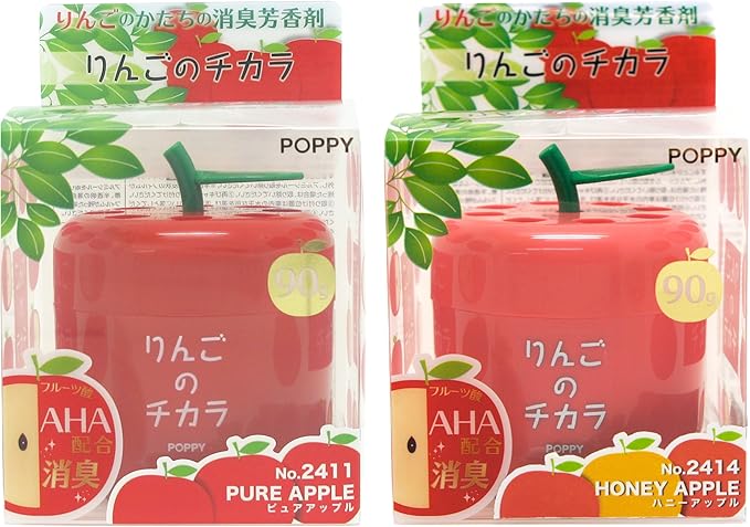 car air freshener, Mixed 2 Packs, Pure Apple and Honney Apple Scent in Cute Apple Shape Container, Best JDM Japan Car, Home, Office Air Freshener