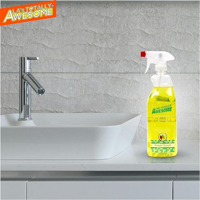 La's Totally Awesome All Purpose Cleaner 64 oz + Bathroom Cleaner Plant-Derived Spray 32oz (Pack of 2)