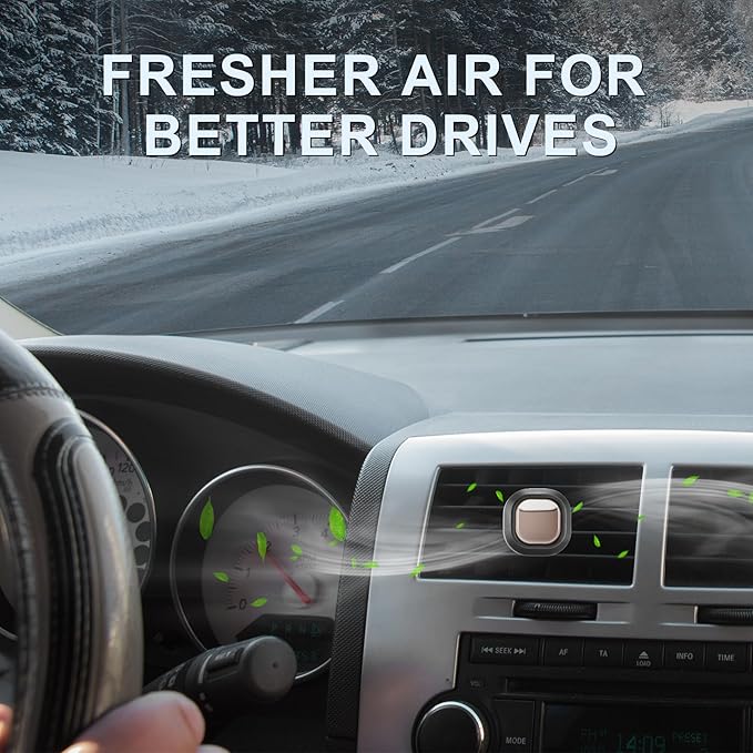 JUSTTOP Crystal Ice Scent Car Air Freshener Clip,6PK,Provides Long Lasting Fragrance Holding for Over 180 Days,Car Accessories for Men or Women