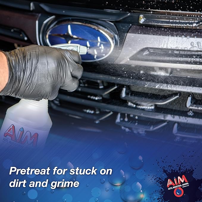 AIM Chemicals Brake Away Non-Acid Wheel & Tire Cleaner - Heavy Duty Degreaser & Engine Cleaner - Removes Brake Dust, Grease, Grime, Aluminum Brighteners - Ideal for Cars, Boats, RVs & Equipment, 1 Gal