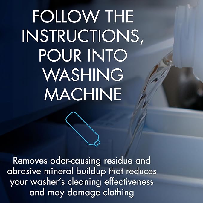 Glisten Washer Magic Washing Machine Cleaner and Deodorizer, 8 Bottles