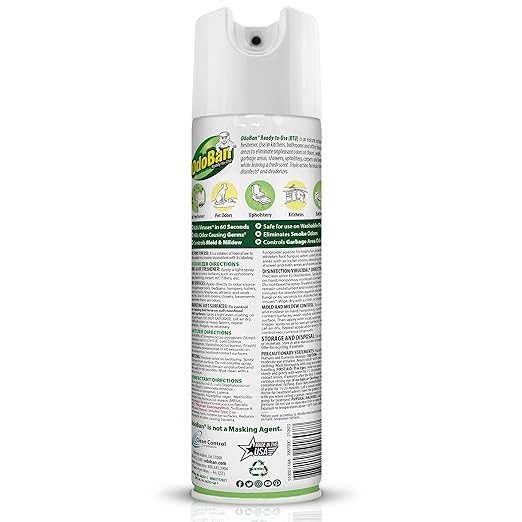 OdoBan Ready-to-Use Disinfectant and Odor Eliminator, Set of 2, 14.6 Ounce 360-Degree Continuous Spray Air Freshener and 1 Gallon Multi-Purpose Cleaning Concentrate, Original Eucalyptus Scent