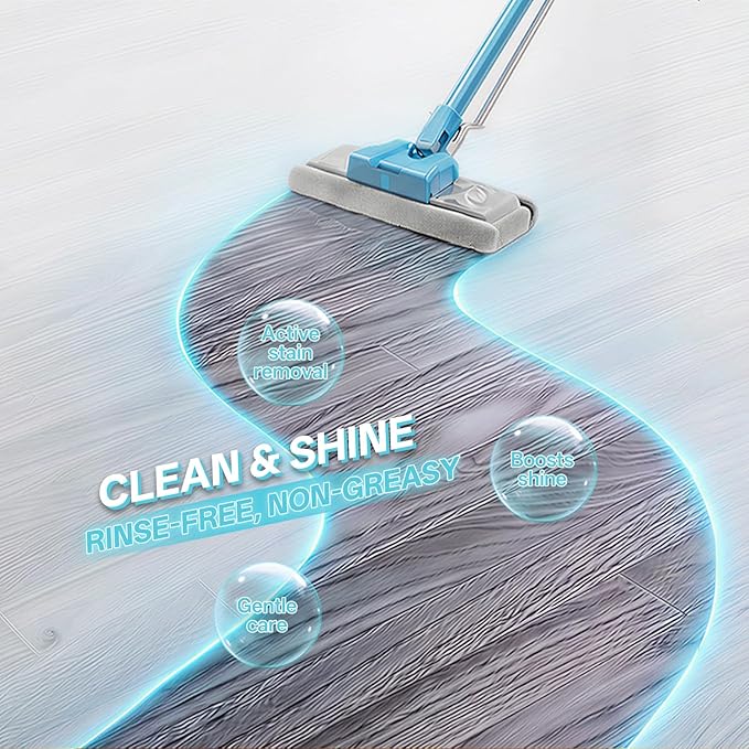Floor Cleaner Liquid for Mopping, Household Deep Cleaning Solution for Wood,Hardwood,Tile,Laminate,Marble & Porcelain & Bathroom,Ocean Scent,17.6 Fl Oz Each(1 Bottle+1 Cleaning Cloth)
