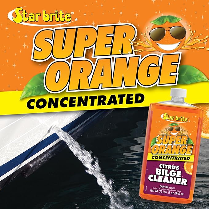 STAR BRITE Super Orange Citrus Bilge Cleaner - Biodegradable, Easy to Use - Pour In, Run Boat, Pump Out - Emulsifies Oil, Fuel & Leaves Bilge Clean With a Fresh Citrus Scent