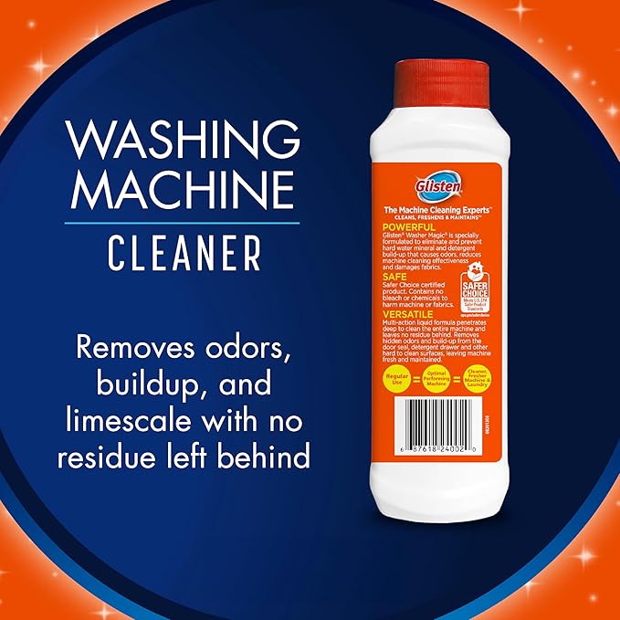Glisten Washer Magic Washing Machine Cleaner and Deodorizer, 4 Bottles