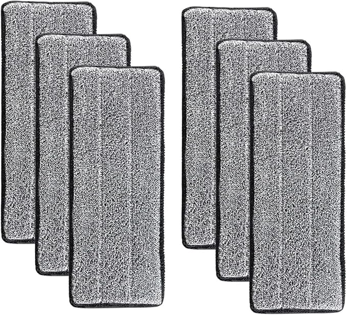 3-20pcs Microfiber Mop Pad Replacement Microfiber Washable Spray Mop Dust Mop Household Mop Head Cleaning Pad Grey Color(6pcs)