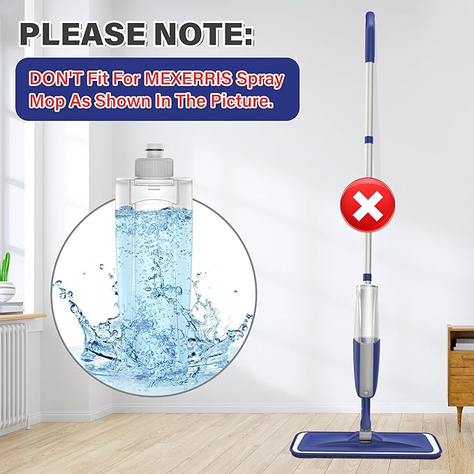 Spray Mop with 3 Washable Pads 2 Refillable Bottles for Floor Cleaning