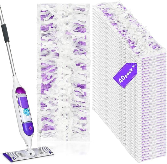 40 Cout Power Mop Pads Refills for Powermop, Multi-Surface Disposablen swiffer Power Mop Pads，Unscented Spray Cleaning Repalcement Pads Refill