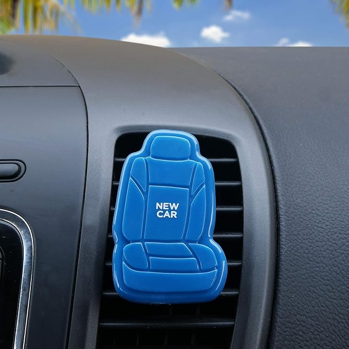 FH Group Air Freshener Vent Clips, Mini Car Seat Covers Design, (New Car Scent)-2PK