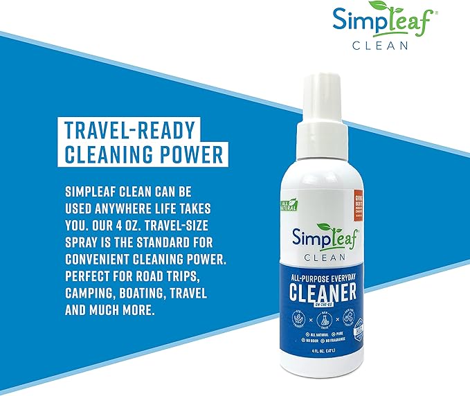 Simpleaf Clean All-Purpose Everyday Cleaner | Eco-Friendly | Safe for Kids and Pets | Unscented 4oz